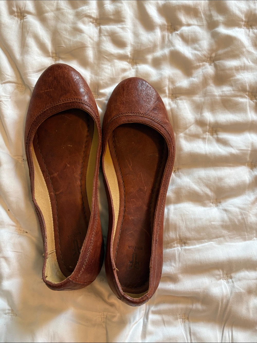 Frye Women's Brown Leather Ballet Flats